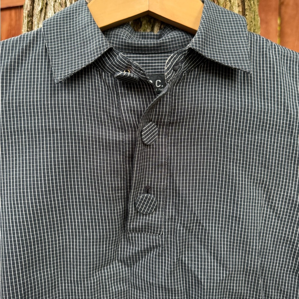 A.P.C. Black Checkered Shirt
